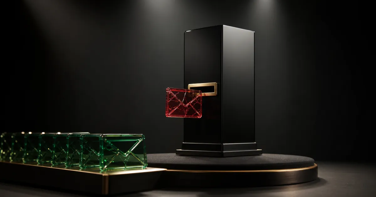 Een vervalste foutmelding als rood glazen token dat een rij groene tokens binnendringt: beeld bij agentjacking van AI-codeertools